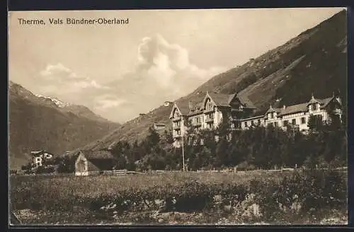 AK Vals /Bündner-Oberland, Blick zur Therme