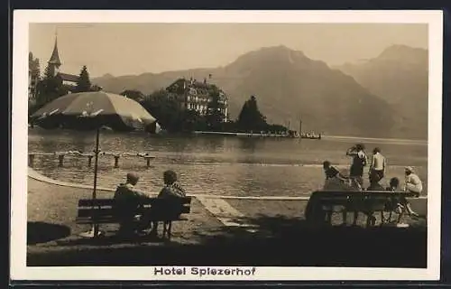 AK Spiez, Das Hotel Spiezerhof, Strandbad