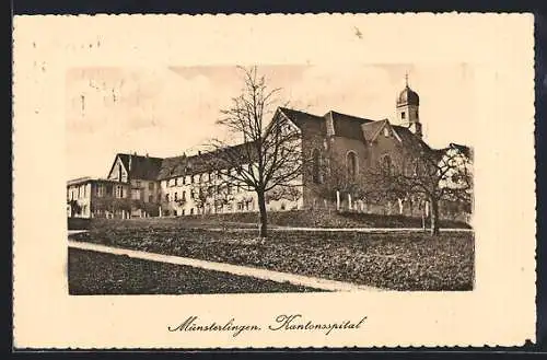 Passepartout-AK Münsterlingen, Kantonsspital mit Garten