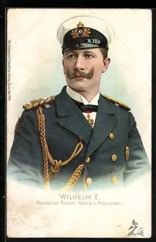 AK Kaiser Wilhelm II. in Uniform im Portrait