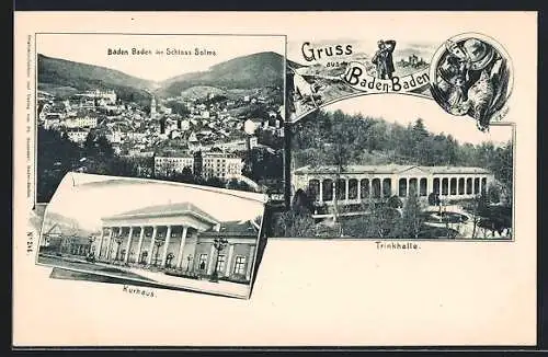 AK Baden-Baden, Trinkhalle, Schloss Solms, Kurhaus