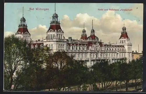 AK Bad Wildungen, Hotel und Badehaus Fürstenhof