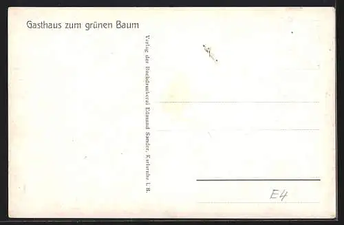 Künstler-AK Langensteinbach, Der frühere Kurgarten