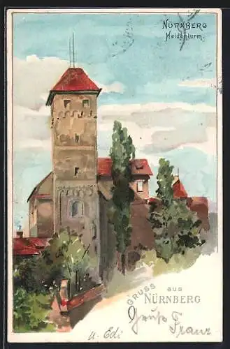 Künstler-AK Nürnberg, Heidenturm