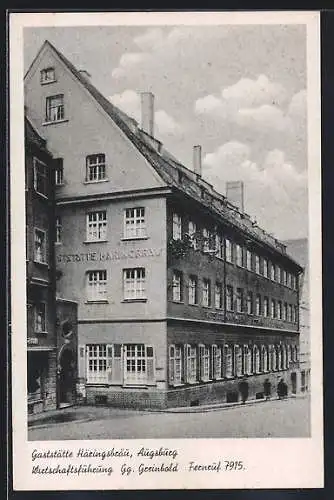 AK Augsburg, Gasthaus Häringbräu von Gg. Greinhold