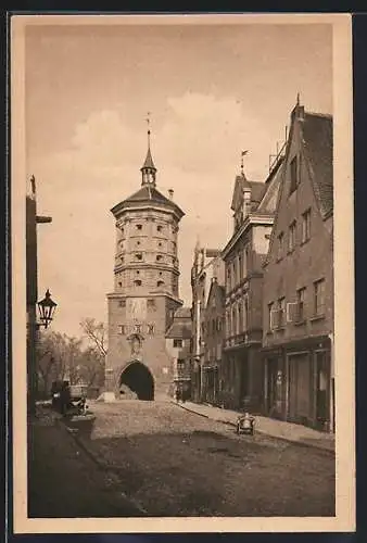 AK Augsburg, Strasse am Wertachbruckertor