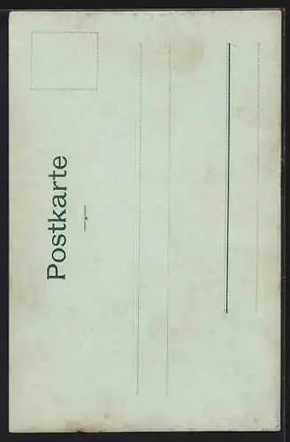 Mondschein-AK Tuttlingen, Ortsansicht über das Wasser