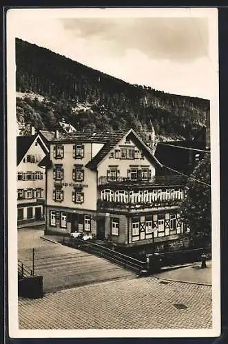 AK Wildbad i. Schwarzwald, Das Gasthaus wilder Mann v. Christ. Raisch