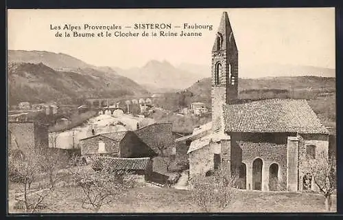 AK Sisteron, Faubourg de la Baume et le Clocher de la Reine Jeanne