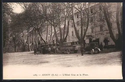 AK Annot /B.-A., L`Hotel Grac et la Place