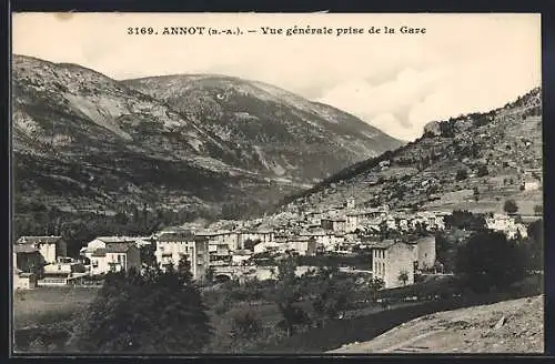 AK Annot /B.-A., Vue generale prise de la Gare