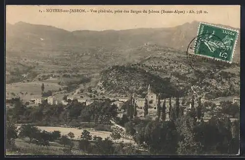 AK Noyers-sur-Jabron, Vue generale, prises des Berges du Jabron