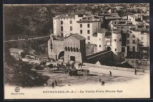 AK Entrevaux, Le Pont-Levis, Vieille Porte d`Entree, Ligne du Sud de la France