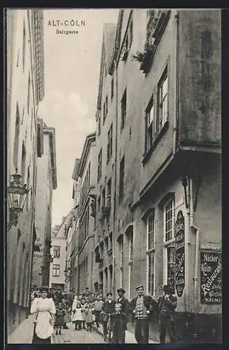 AK Köln, Strasseneck Salzgasse Ecke Buttermarkt