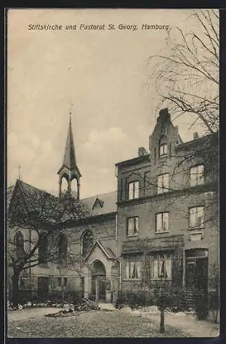 AK Hamburg-St.Georg, Stiftskirche und Pastorat St. Georg