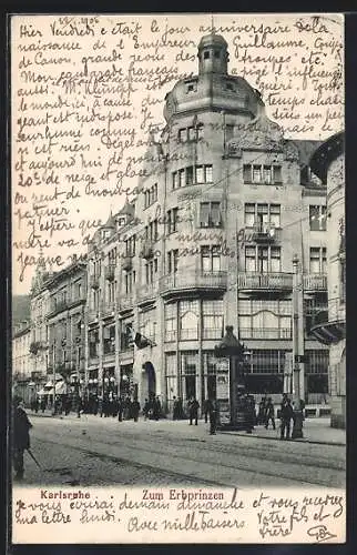 AK Karlsruhe, Das Hotel Zum Erbprinzen