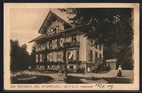 AK Bad Griesbach /Bad. Schwarzwald, Das Hotel Tannenhof