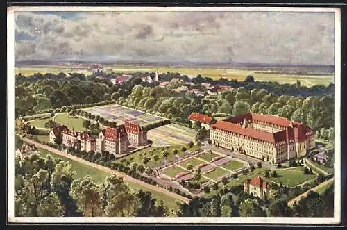 AK Obersasbach, Blick auf Kloster der Franziskanerinnen