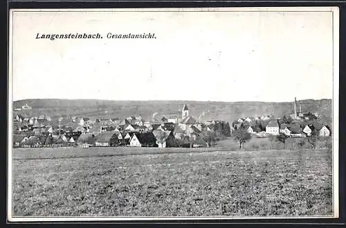 AK Langensteinbach, Gesamtansicht vom Feld aus