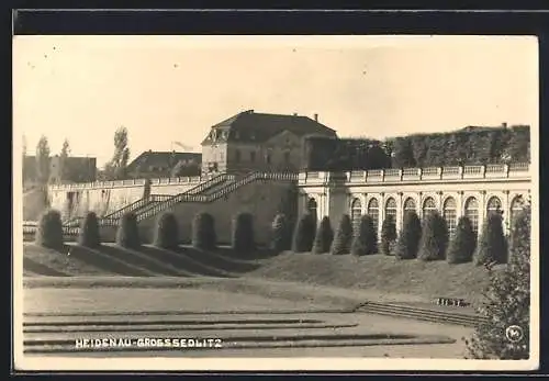 AK Heidenau-Grosssedlitz, Blick auf das Schloss