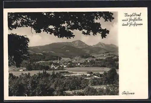 AK Siegsdorf, Ortsansicht mit Kirche