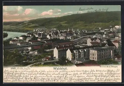 AK Waldshut, Gesamtansicht aus der Vogelschau