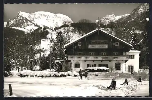 AK Königssee /Obb., Kinderkurheim im Winter