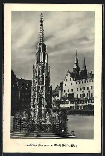 AK Nürnberg, Schöner Brunnen, Platz