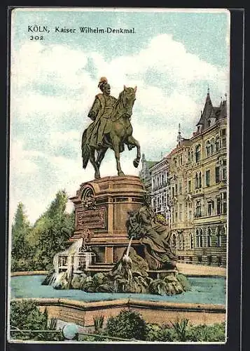 AK Köln-Neustadt, Kaiser Wilhelm-Denkmal