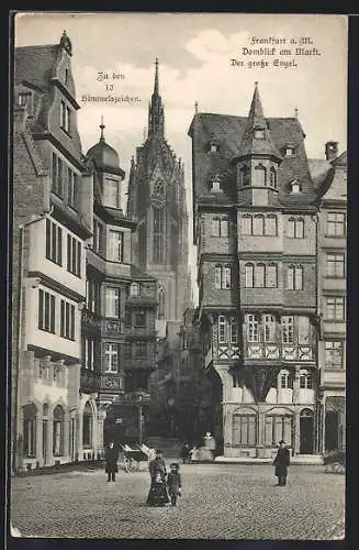 AK Alt-Frankfurt, Domblick am Markt, Der grosse Engel