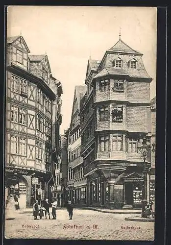 AK Alt-Frankfurt, Hainerhof und Lutherhaus, Restaurant Georg Reibold