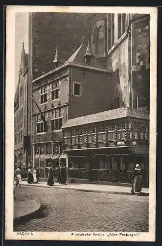 AK Aachen, Gasthaus Altdeutsche Kneipe Alter Postwagen