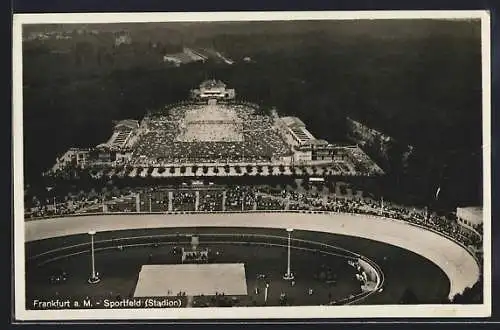 AK Frankfurt-Niederrad, Stadion, Gesamtansicht aus der Luft