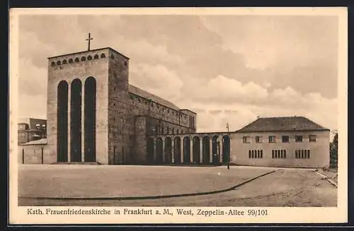 AK Frankfurt-Bockenheim, Katholische Frauenfriedenskirche, Zeppelin-Allee 99