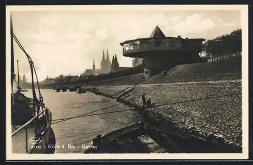 AK Köln a. Rh., Uferpartie an der Bastei