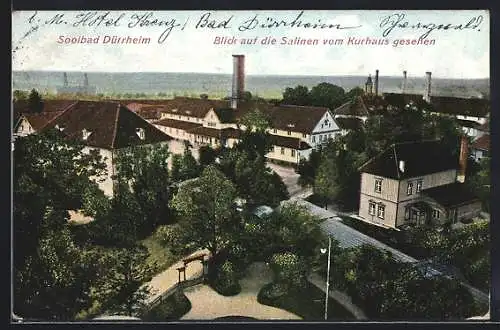 AK Soolbad Dürrheim, Blick auf die Salinen vom Kurhaus