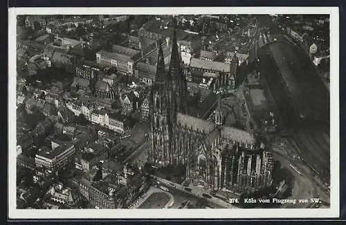 AK Köln, Der Dom vom Flugzeug aus