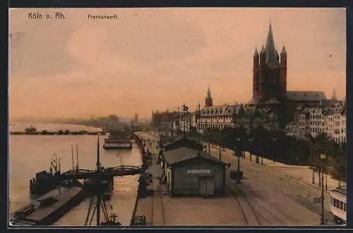 AK Köln a. Rhein, Blick auf die Frankenwerft