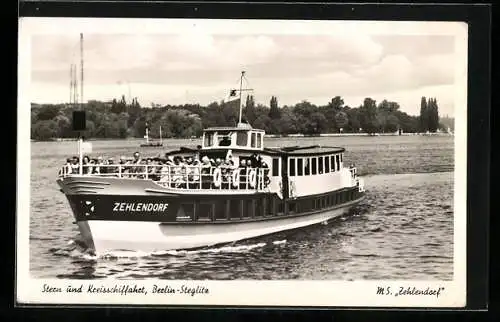 AK Berlin-Steglitz, MS Zehlendorf der Stern und Kreisschiffahrt