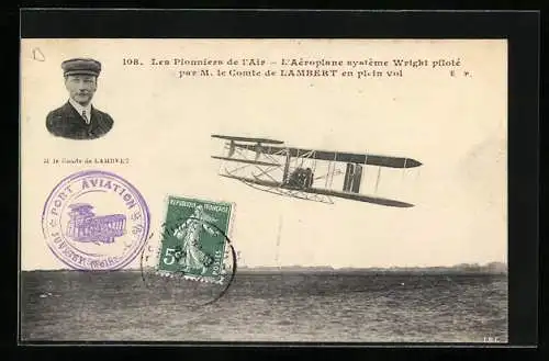 AK L`Aéroplane système Wright piloté par M. le Comte de Lambert, Flugzeug