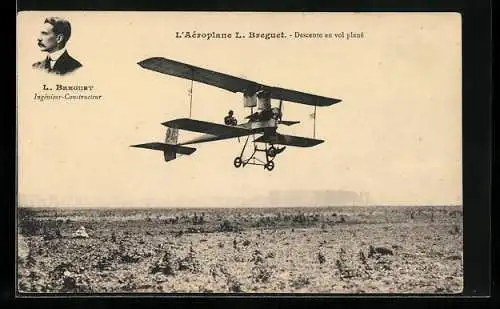 AK L`Aéroplane L. Breguet, Flugzeug