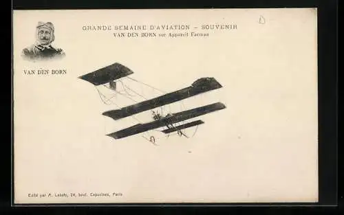 AK Van den Born sur Appareil Farman, Flugzeug