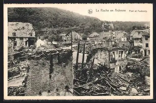 AK La Roche en Ardenne, Pont et Faubourg