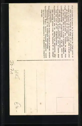 AK Verheerende Wirkung eines deutschen 42 cm Geschosses auf das Panzerfort Loucin der Festung Lüttich