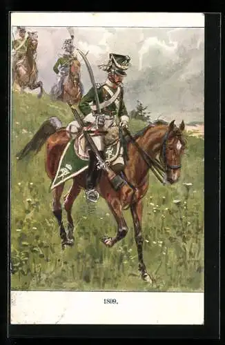 AK Soldat des Ulanen-Regiments König Wilhelm I. (2. Württemb.) Nr. 20 in Uniform