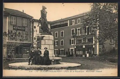 AK St-Jean-Pied-de-Port, Place de la République, Monument Floquet