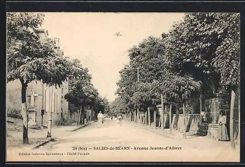 AK Salies-de-Béarn /B.-P., Avenue Jeanne-d`Albert