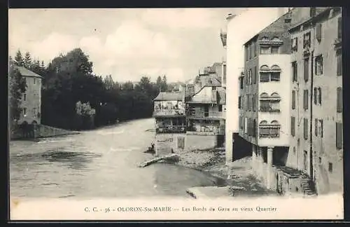 AK Oloron-Ste-Marie, Les Bords du Gave au vieux Quartier