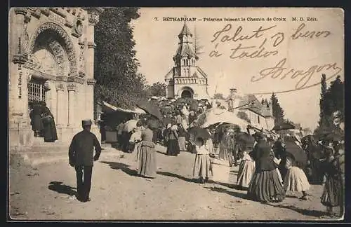 AK Bétharran, Pélerins faisant le Chemin de Croix