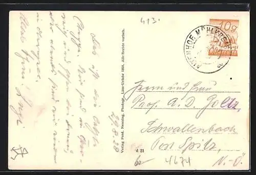 AK Altenhof im Mühlkreis, Ortspartie mit Kirche